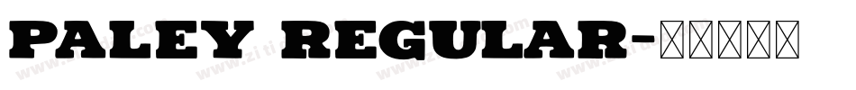 PALEY Regular字体转换
